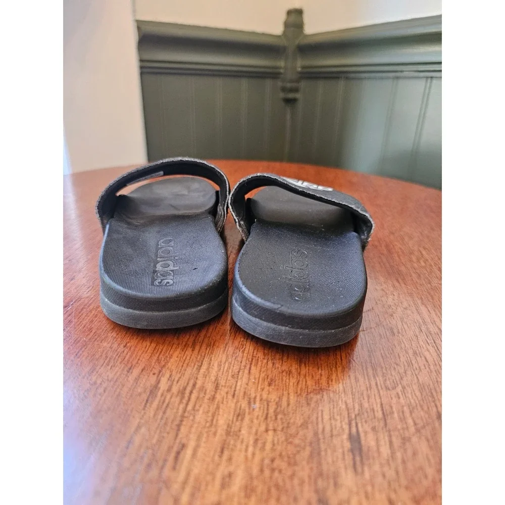 Adidas Kids Adilette Shower Slides Black White B27894 youth toddler Size 10